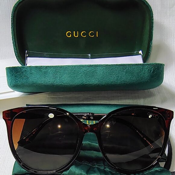 GUCCI BRAND NEW UNISEX AMBER SUNGLASSES - MADE IN ITALY - Picture 1 of 9